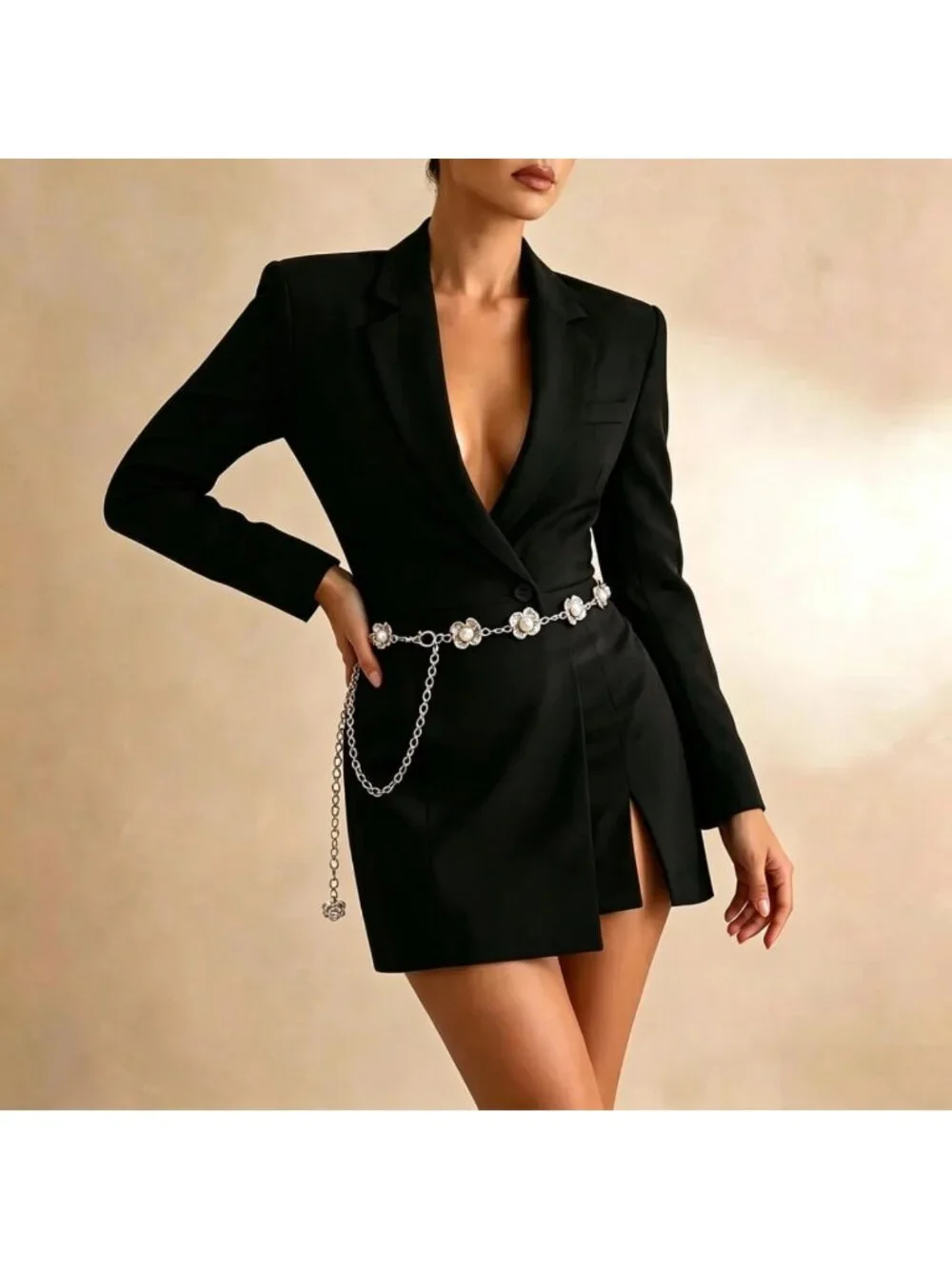 Adjustable Metal Waist Chain Belt for Women - Gold & Silver Fashion Accessory